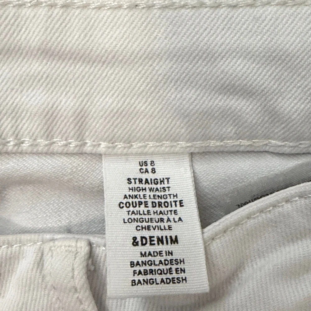 H&M Cropped Straight White Jeans - Picture 3 of 3